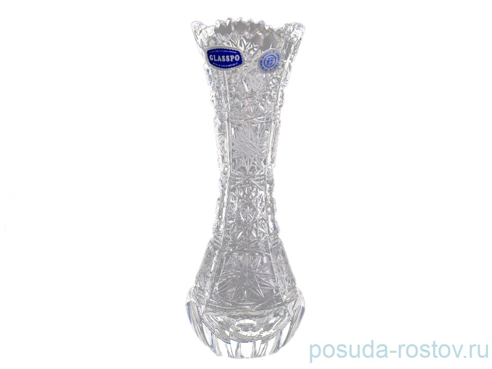 Ваза для цветов 15 см "Glasspo /Хрусталь резной" / 064474