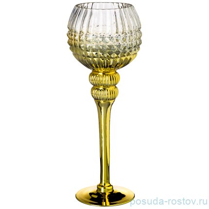 Подсвечник 10 х 35 см золотистый / 268356