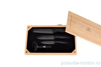 Набор ножей для кухни 4 предмета черные / 086945