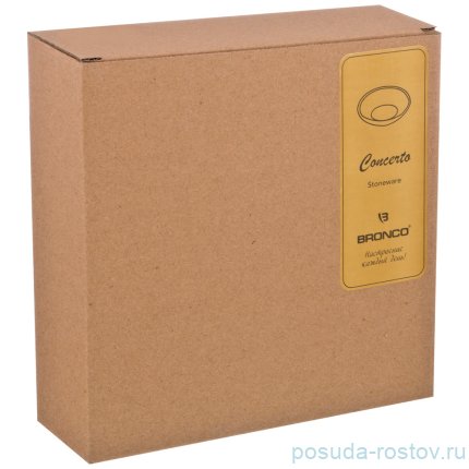 Тарелка 19 см глубокая 1 шт &quot;Concerto /Серый&quot; / 172230