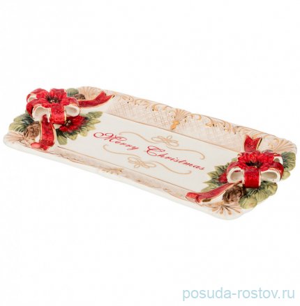 Блюдо 33 х 17 х 5 см прямоугольное &quot;Сhristmas&quot; / 210588