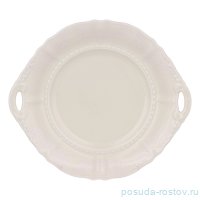 Пирожковая тарелка 27 см &quot;Соната /Белый узор /СК&quot; / 333233
