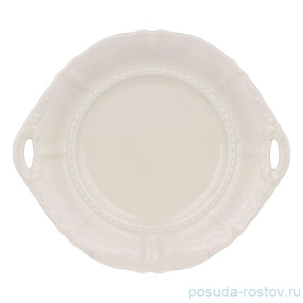 Пирожковая тарелка 27 см &quot;Соната /Белый узор /СК&quot; / 333233