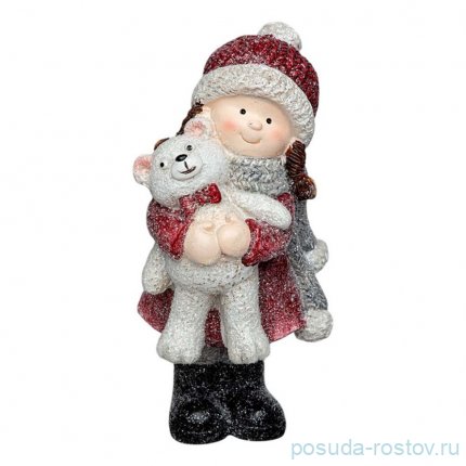 Фигурка 12 x 8,9 x 21,5 см &quot;Девочка с медведем &quot; / 355474