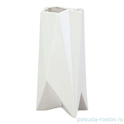 Ваза 10.5*8*24см цвет: белый / 360757