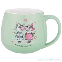 Кружка 350 мл &quot;милая коровка /зеленая&quot; / 227183