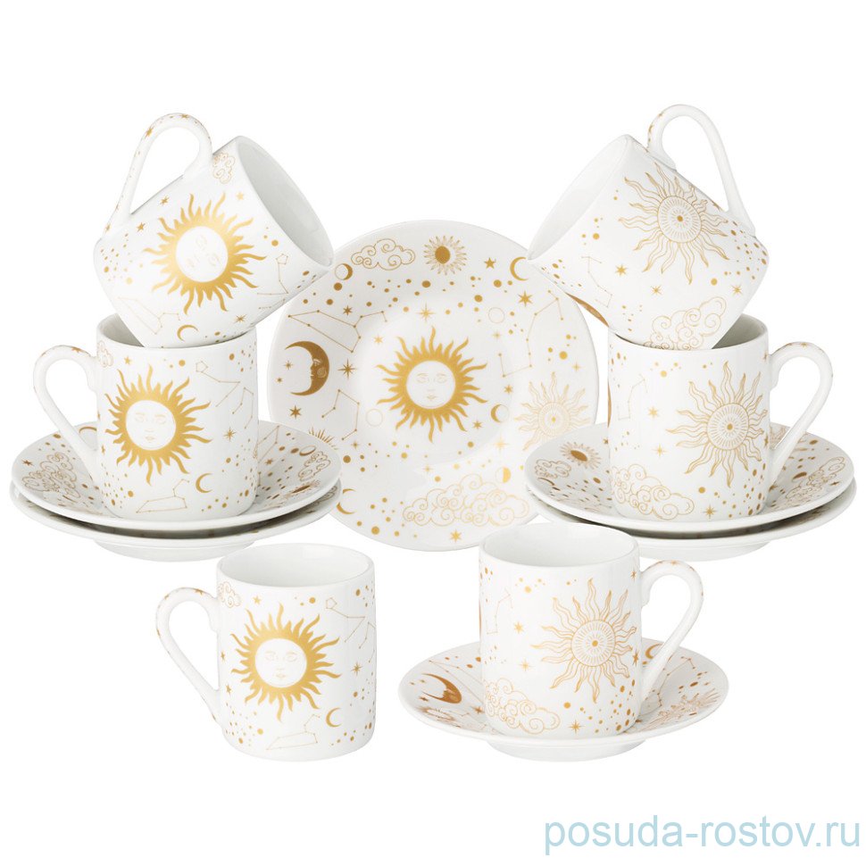 Набор кофейных пар 100 мл 6 шт "astronomy" / 332596