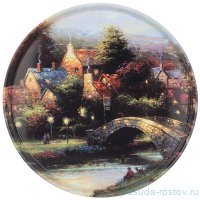 Поднос 33 х 2,1 см сервировочный &quot;Загородный пейзаж&quot; / 335465