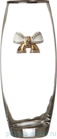 Ваза для цветов 26 см &quot;Флора /Отводка платина&quot; / 254750