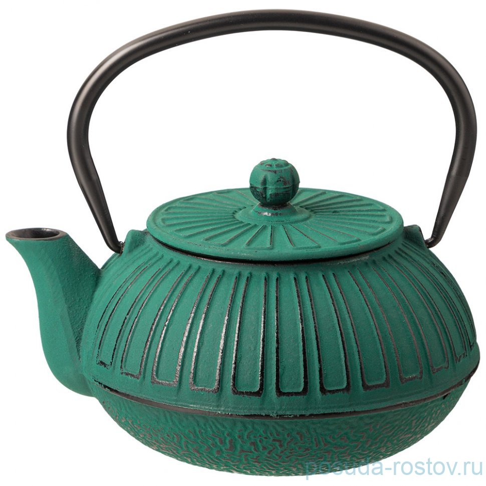 Заварочный чайник 600 мл чугунный /эмалированное покрытие внутри зелёный lefard / 338286