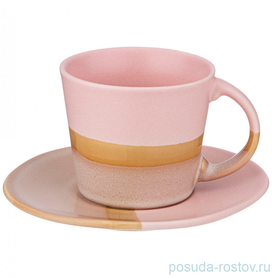 Кофейная пара 150 мл розовая "sunset" (2шт.) / 298397