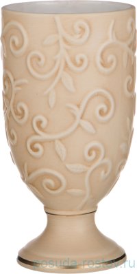 Ваза для цветов 30 см н/н персик &quot;арт деко /золотая отводка&quot; / 193598