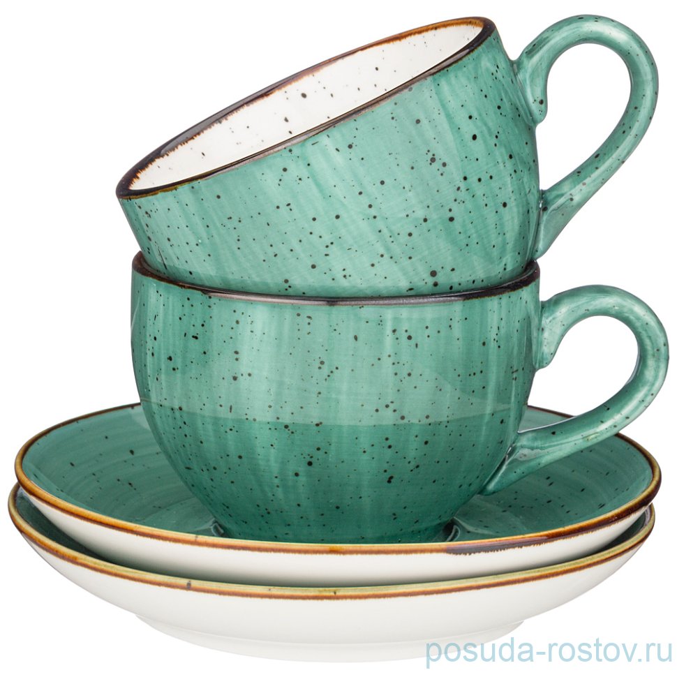 Набор чайных пар 220 мл 2 шт "Nature /Мятный" / 242113