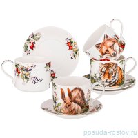 Набор чайных пар 300 мл 4 шт &quot;Лесная сказка&quot; / 270756