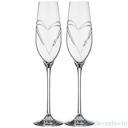 Бокалы для шампанского 220 мл 2 шт &quot;Love Heart&quot; / 208609