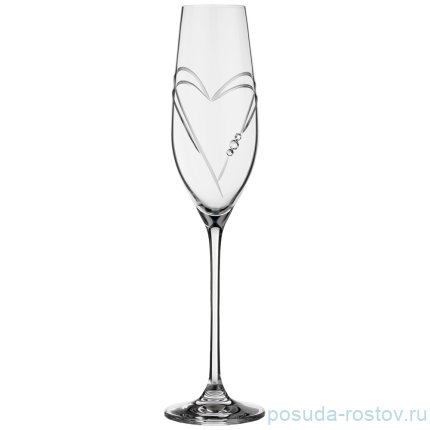 Бокалы для шампанского 220 мл 2 шт &quot;Love Heart&quot; / 208609