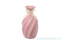 Ваза для цветов 20 см розовая / 140479