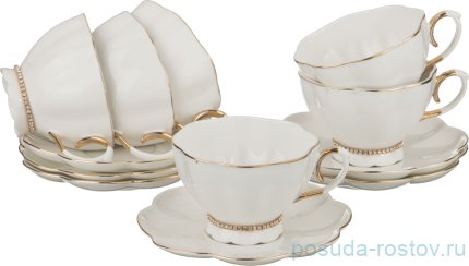 Набор чайных пар 250 мл 6 шт &quot;Рублевка&quot; / 194025