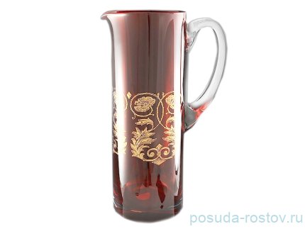 Кувшин для воды 2 л &quot;Рубин с золотыми вензелями&quot; / 122537
