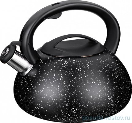 Чайник 3 л со свистком чёрный &quot;Agness&quot; / 197697