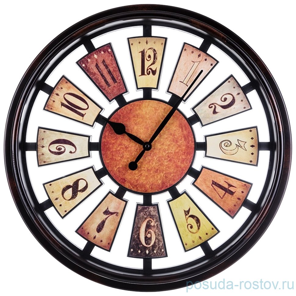 Часы настенные 50 см кварцевые "рулетка/антик" / 187960