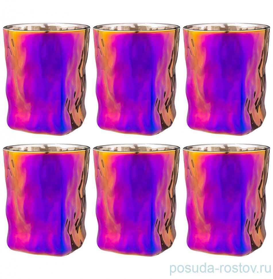 Стаканы для виски 300 мл 6 шт "Королевская фуксия" / 279323