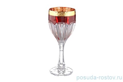 Бокалы для красного вина 200 мл 6 шт &quot;Сафари /Рубин с золотом&quot; / 124832