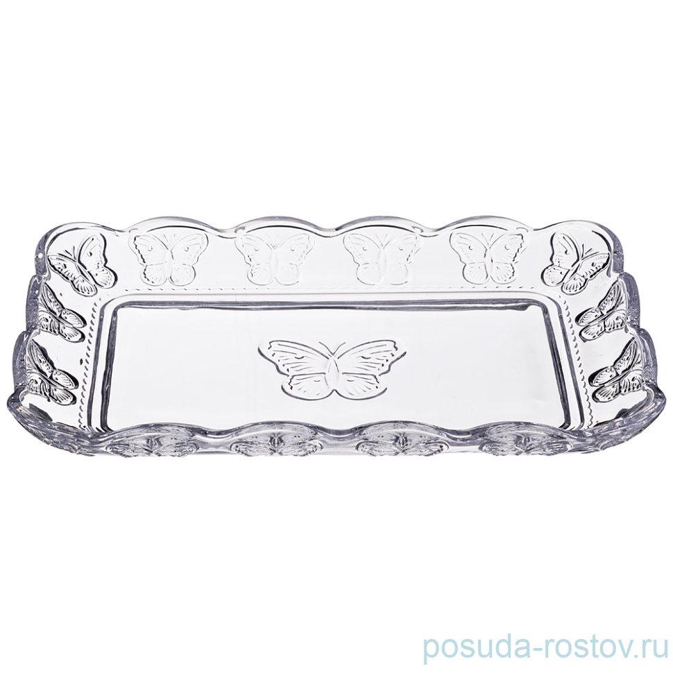Блюдо 25 х 17 х 3 см прямоугольное "Muza /Бабочки" / 190105