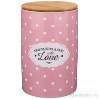 Банка для сыпучих продуктов 870 мл 10,5 х 16,5 см &quot;Милый прованс /Розовый&quot; / 206984
