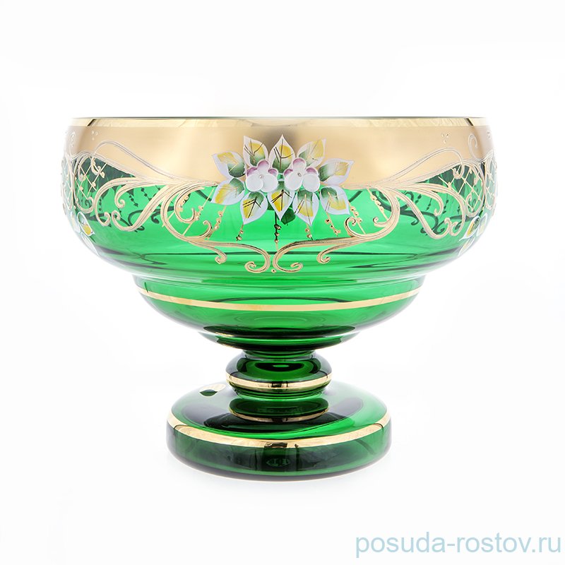Ваза для фруктов 26 см н/н "Лепка зеленая /6555" / 059572