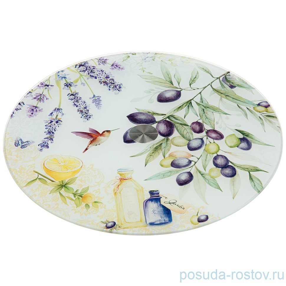 Блюдо 32 х 3 см вращающееся круглое "Оливки" / 224875