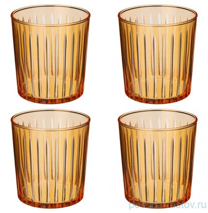 Стаканы для воды 380 мл 4 шт &quot;Sicilia amber&quot; / 328638