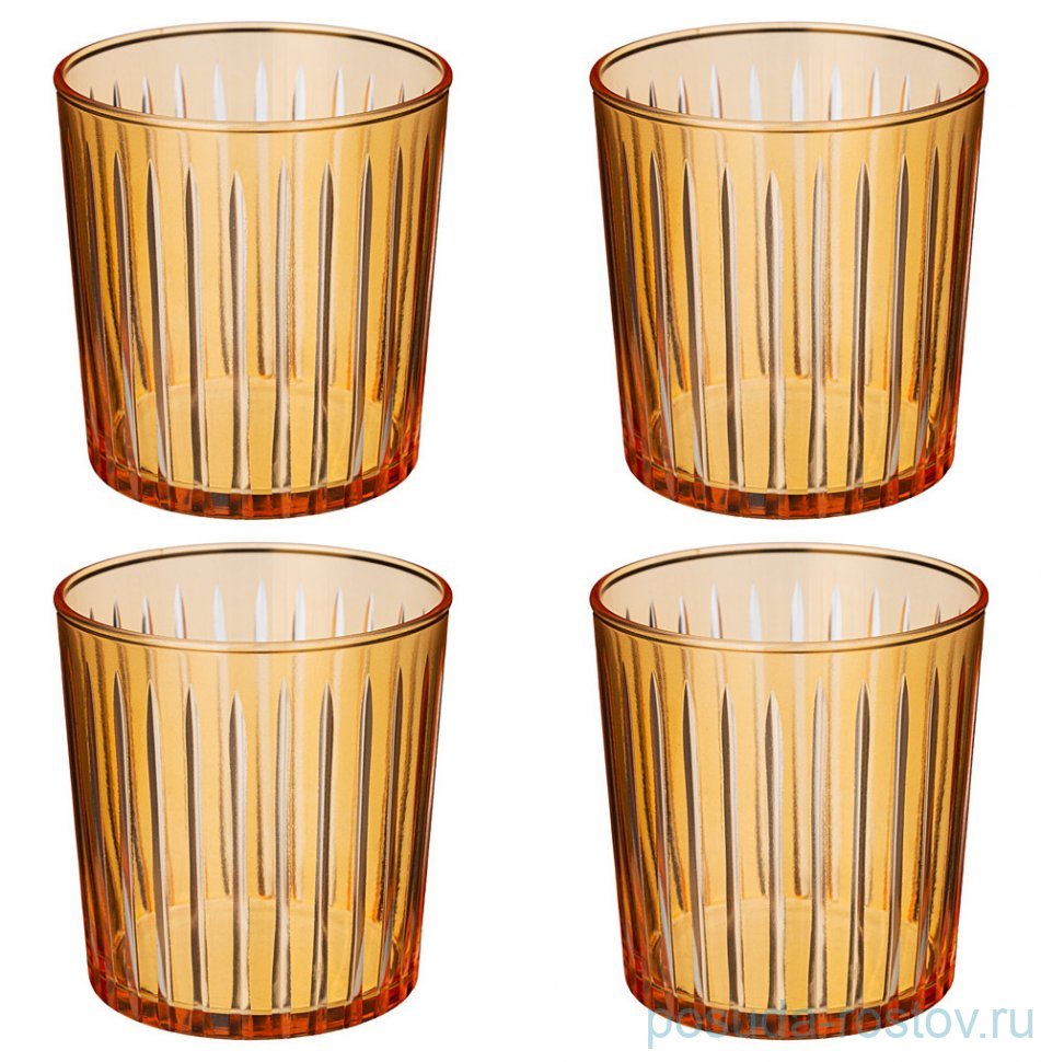 Стаканы для воды 380 мл 4 шт "Sicilia amber" / 328638 Стаканы для воды 380 мл 4 шт "Sicilia amber" / 328638