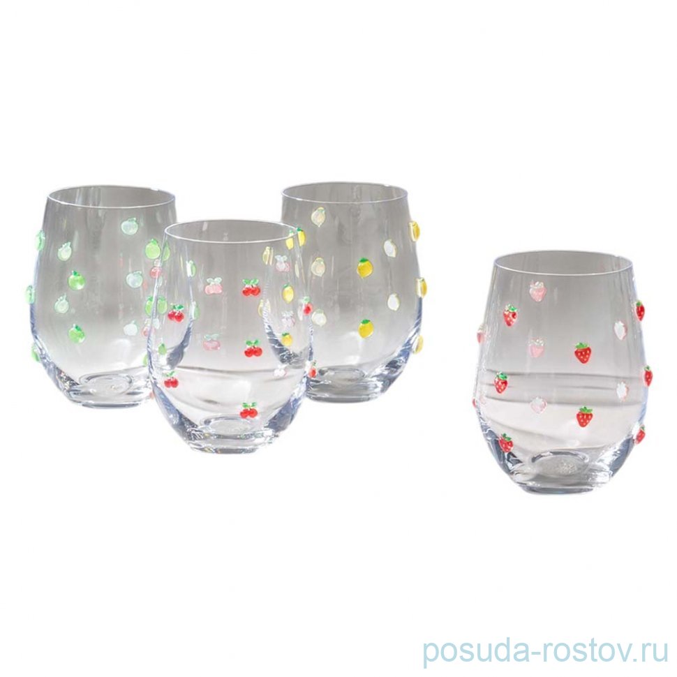 Стаканы для воды 520 мл 4 шт "Fruity" / 374808