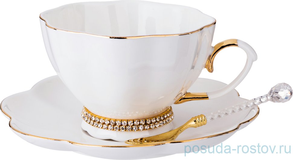 Чайная пара 250 мл 1 шт с ложкой "рублевка" / 203068
