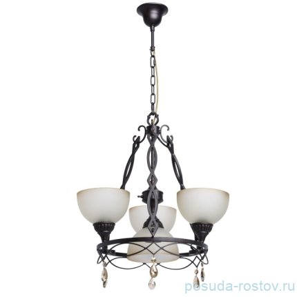 Люстра 4 рожковая стекло/хрусталь &quot;Айвенго&quot; d- 50 см, h- 65 см, вес -11,6 кг / 069841