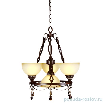 Люстра 4 рожковая стекло/хрусталь &quot;Айвенго&quot; d- 50 см, h- 65 см, вес -11,6 кг / 069841
