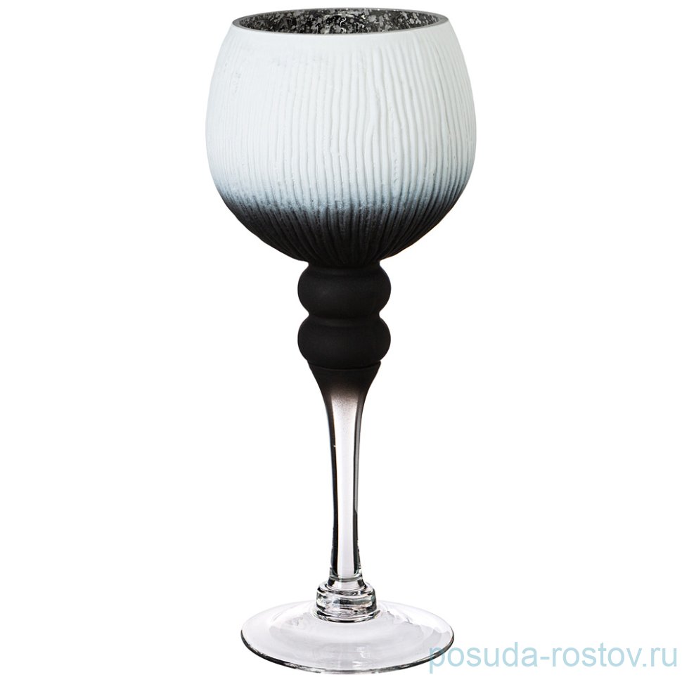 Подсвечник 10 х 30 см бело-чёрный / 268344 Подсвечник 10 х 30 см бело-чёрный / 268344