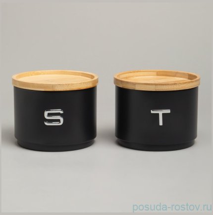 Набор банок для сыпучих продуктов 11 х 16 см 2 шт штабелируемые Agness / 377962