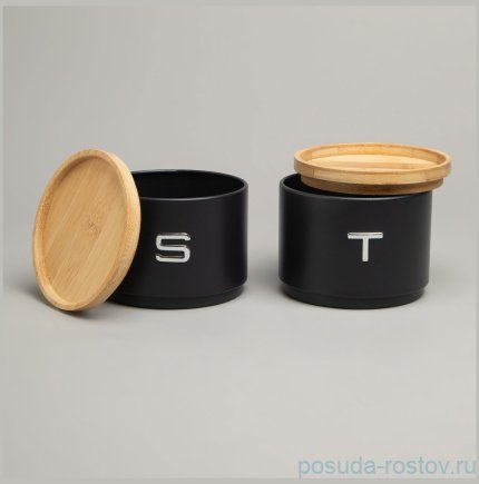 Набор банок для сыпучих продуктов 11 х 16 см 2 шт штабелируемые Agness / 377962