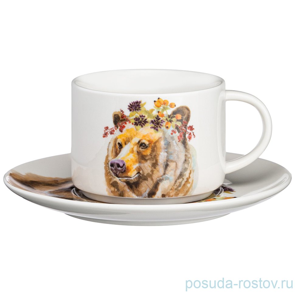 Чайная пара 200 мл "Лесная сказка /Медведь" / 259960