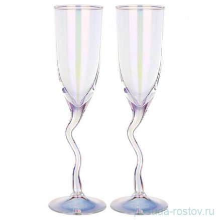 Бокалы для шампанского 180 мл 2 шт &quot;Лиловая дымка&quot; / 272754
