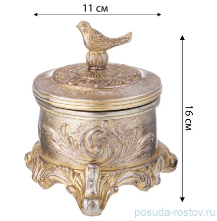 Шкатулка 14,5 х 14 х 14,3 см &quot;Рококо&quot; / 313472