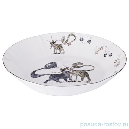 Тарелка 20 см глубокая &quot;Котики&quot; / 189261