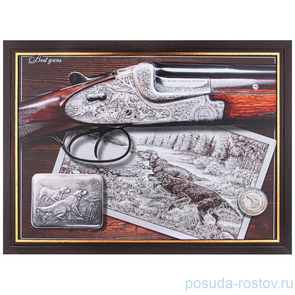 Фотопостер 50 х 70 см "Охотничье ружьё" /рамка венге с золотом / 275142 Фотопостер 50 х 70 см "Охотничье ружьё" /рамка венге с золотом / 275142