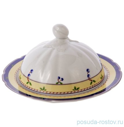 Масленка круглая &quot;Роза /Синие вишни&quot; / 199580