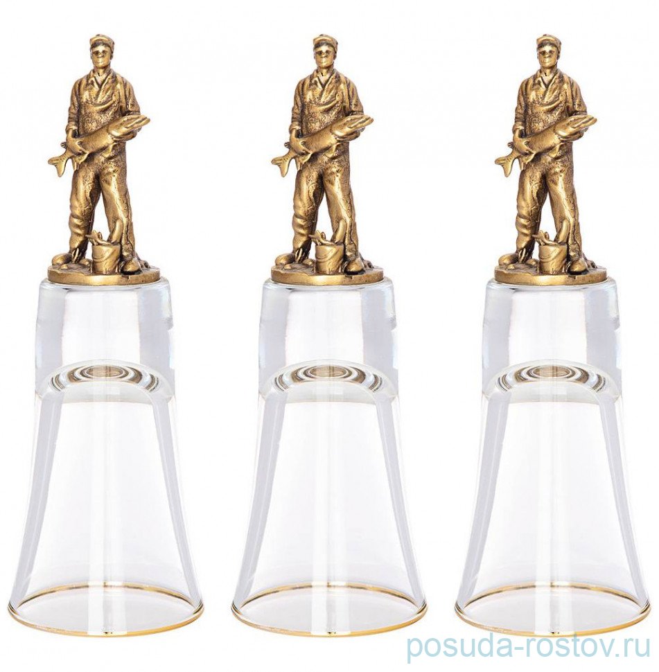 Стопки 60 мл 3 шт штрафные "Рыбак с рыбой" / 274850