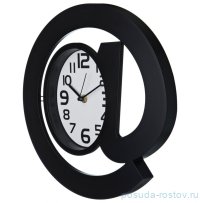 Часы настенные 30 см кварцевые черные &quot;СОБАЧКА&quot; / 187936
