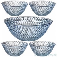 Набор салатников 5 предметов (1,6 л + 4 шт по 300 мл) &quot;Sohio blue&quot; / 341452