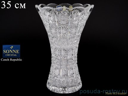 Ваза для цветов 35 см &quot;S.Crystal /Хрусталь резной&quot; / 060310